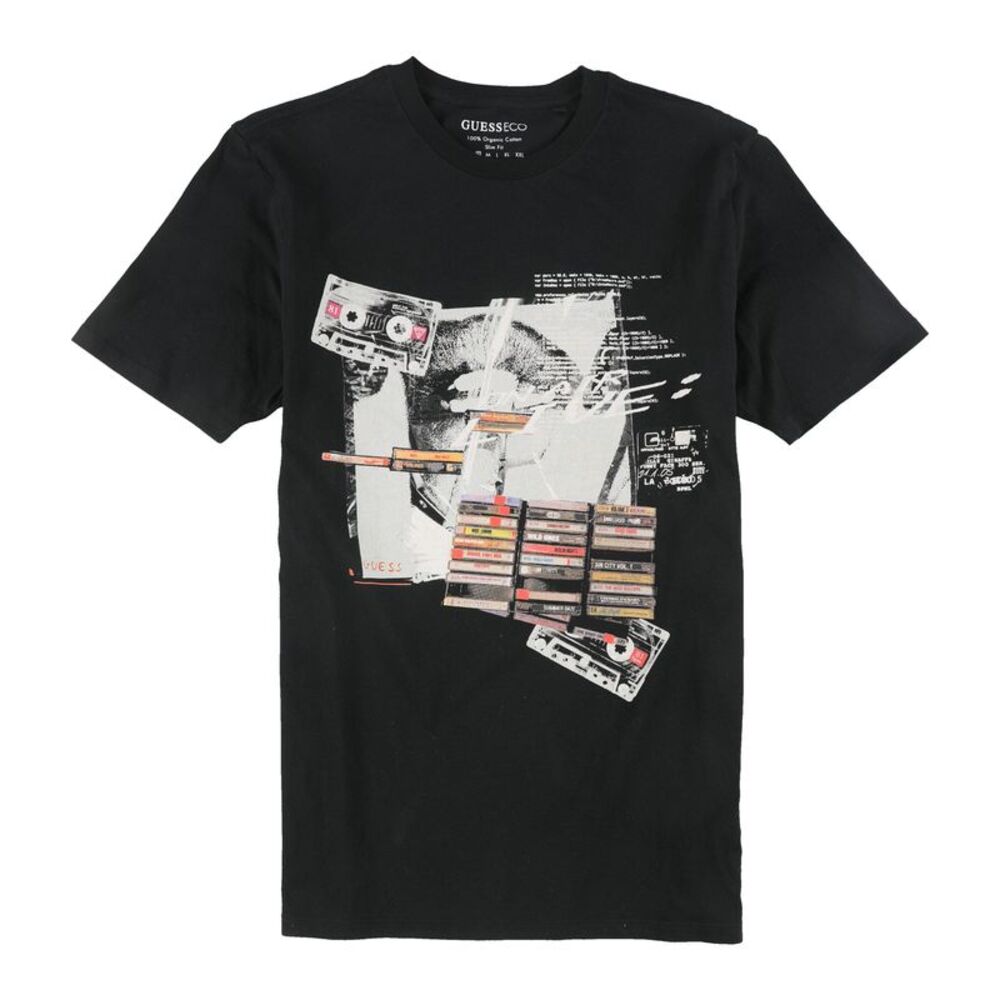 GUESS Mens Radio Collage Graphic T-Shirt, NWT